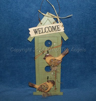 welcome birds.jpg - Welcome Bird House Plaque